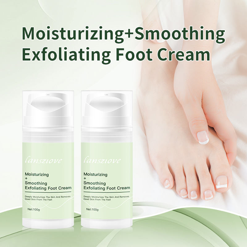 Private Label Vegan Organic Olive Moisturizing Smoothing Exfoliating Foot Cream