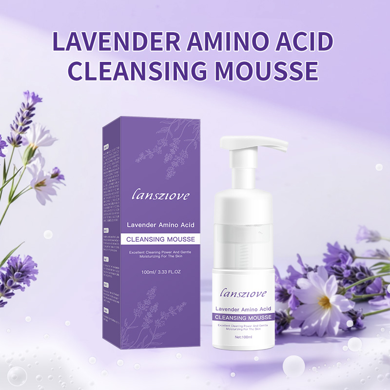 Skin Care Factory Custom Foam Face Wash Organic Whitening Moisturizing Lavender Amino Acid Cleansing Mousse